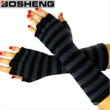 Gants en tricot d'hiver chauds pour femme, gants à main sans doigts